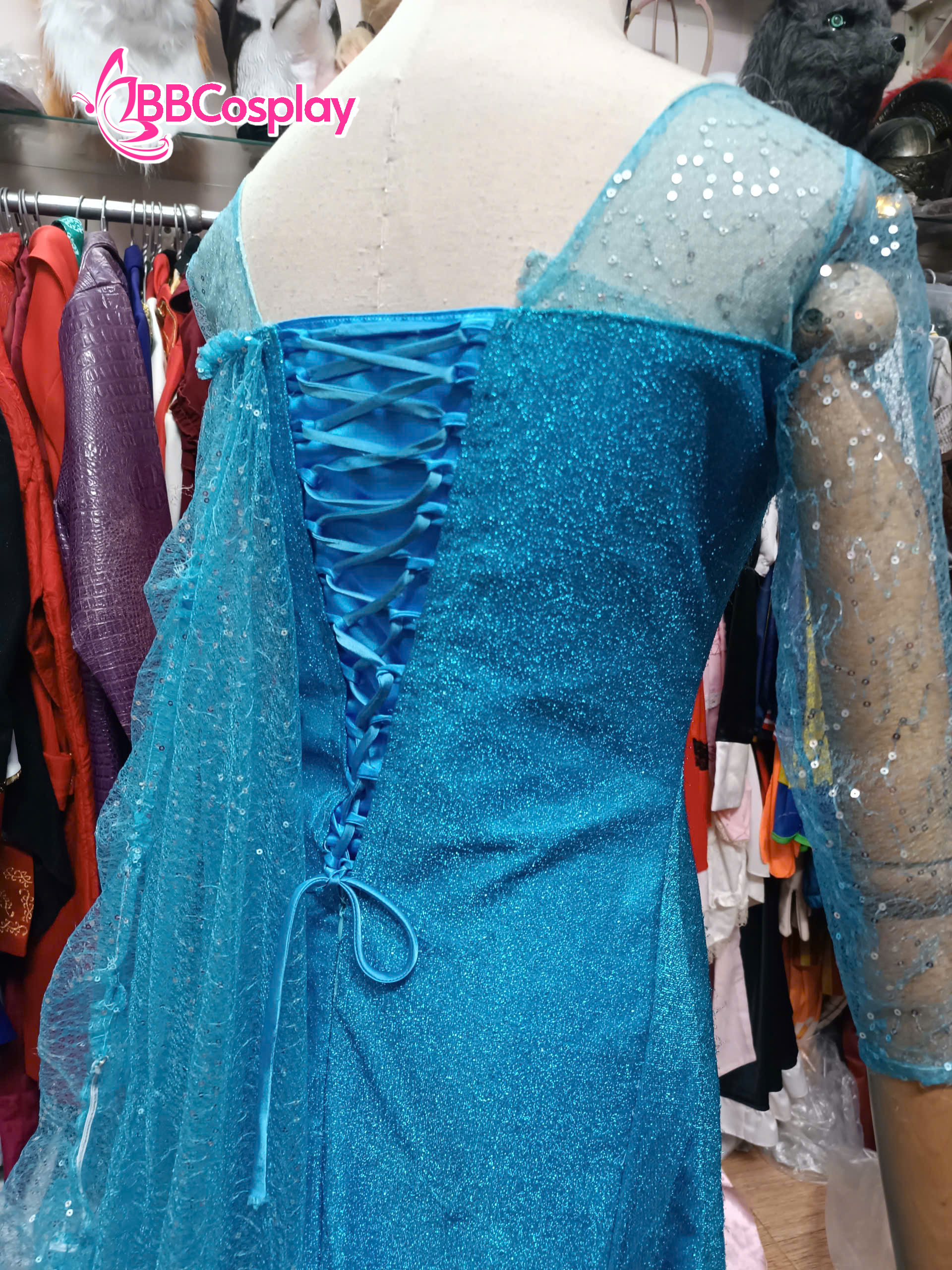 Đầm Nữ Hoàng Băng Giá Elsa Dáng Đuôi Cá - MẪU SHOP MAY