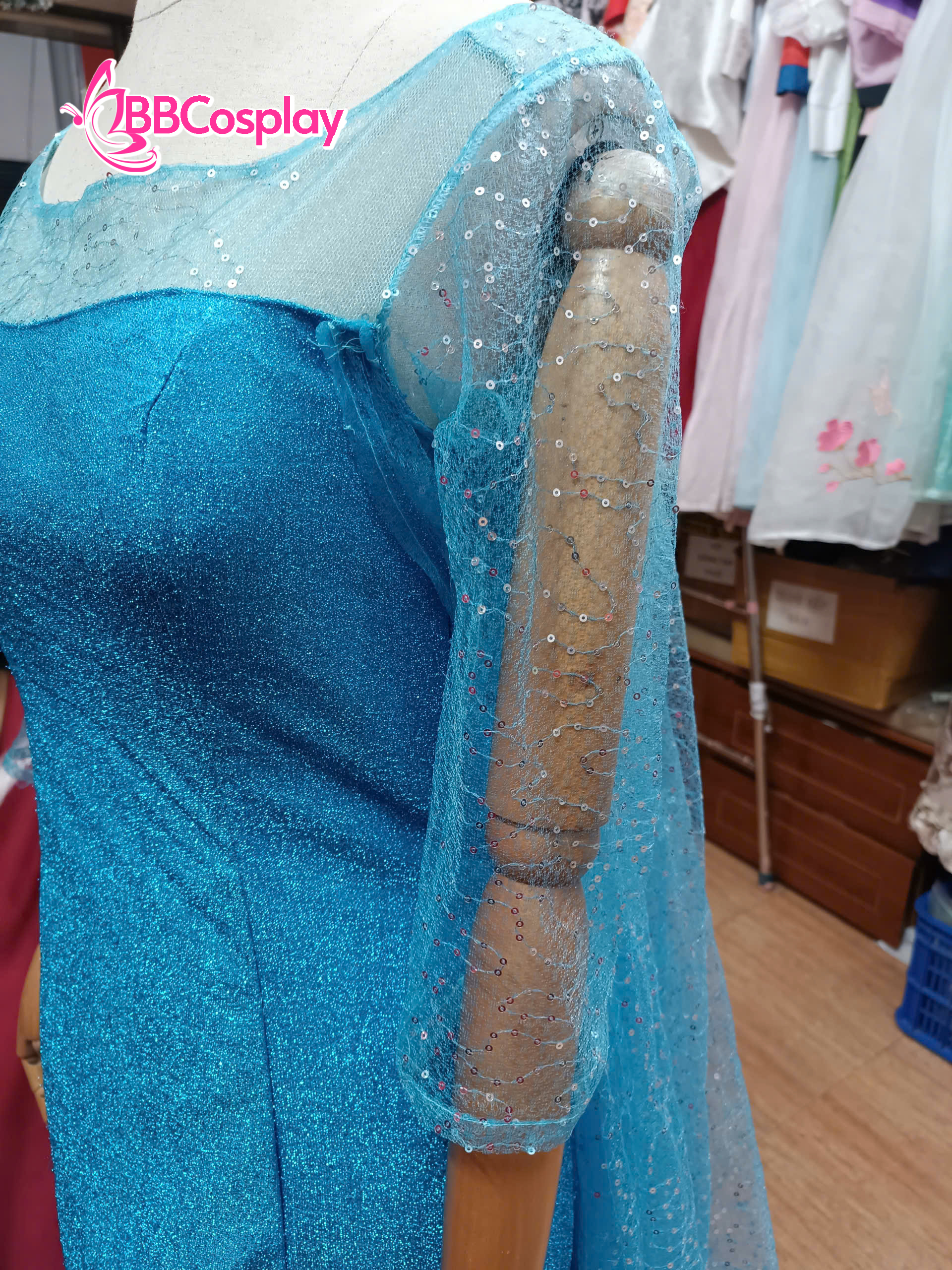 Đầm Nữ Hoàng Băng Giá Elsa Dáng Đuôi Cá - MẪU SHOP MAY