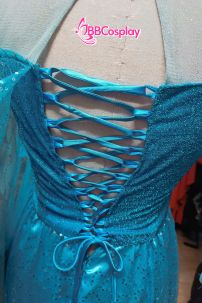 Đầm Nữ Hoàng Băng Giá Elsa Dạng Đầm Xoè Vải Kim Sa - HÀNG SHOP MAY