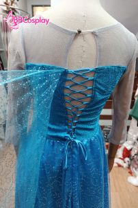 Đầm Nữ Hoàng Băng Giá Elsa Dạng Đầm Xoè Vải Kim Sa - HÀNG SHOP MAY