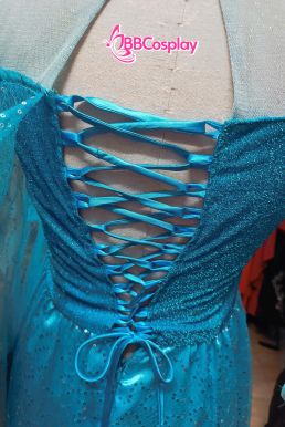 Đầm Nữ Hoàng Băng Giá Elsa Dạng Đầm Xoè Vải Kim Sa - HÀNG SHOP MAY