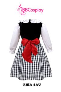 Đầm Hoá Trang Cô Bé Quàng Khăn Đỏ Váy Caro Đáng Yêu Cho Bé