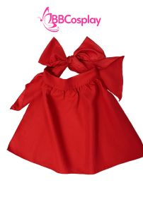 Đầm Hoá Trang Cô Bé Quàng Khăn Đỏ Váy Caro Đáng Yêu Cho Bé
