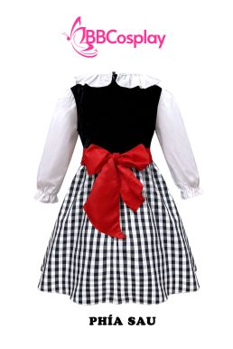 Đầm Hoá Trang Cô Bé Quàng Khăn Đỏ Váy Caro Đáng Yêu Cho Bé