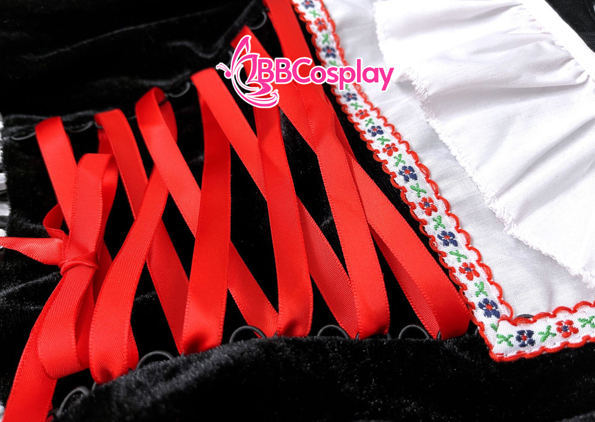 Đầm Hoá Trang Cô Bé Quàng Khăn Đỏ Váy Caro Đáng Yêu Cho Bé