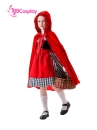 Đầm Hoá Trang Cô Bé Quàng Khăn Đỏ Váy Caro Đáng Yêu Cho Bé