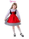 Đầm Hoá Trang Cô Bé Quàng Khăn Đỏ Váy Caro Đáng Yêu Cho Bé