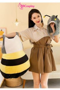 Đồ Mascot Con Ong Vàng Đầu Cá Mập