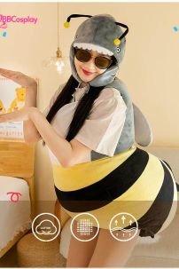 Đồ Mascot Con Ong Vàng Đầu Cá Mập
