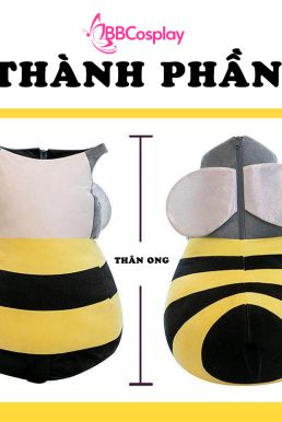 Trang Phục Mascot Con Ong Vàng Đầu Cá Mập
