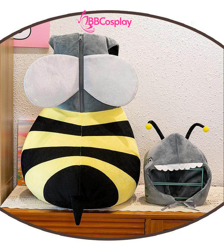 Trang Phục Mascot Con Ong Vàng Đầu Cá Mập