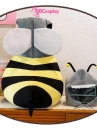 Trang Phục Mascot Con Ong Vàng Đầu Cá Mập