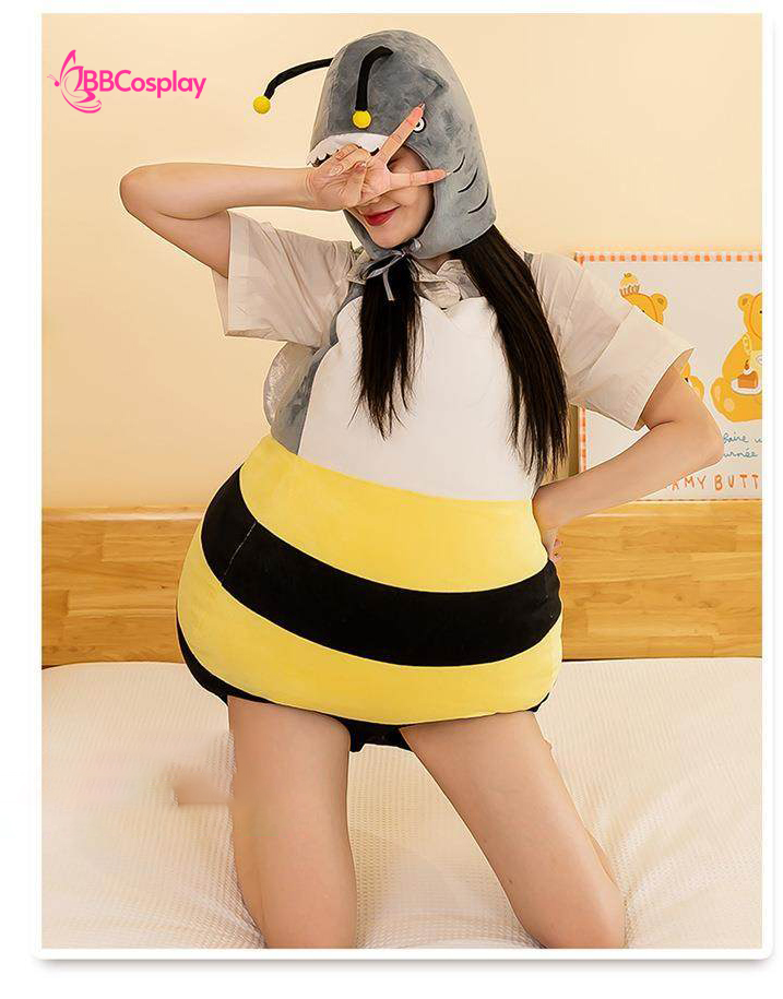 Trang Phục Mascot Con Ong Vàng Đầu Cá Mập