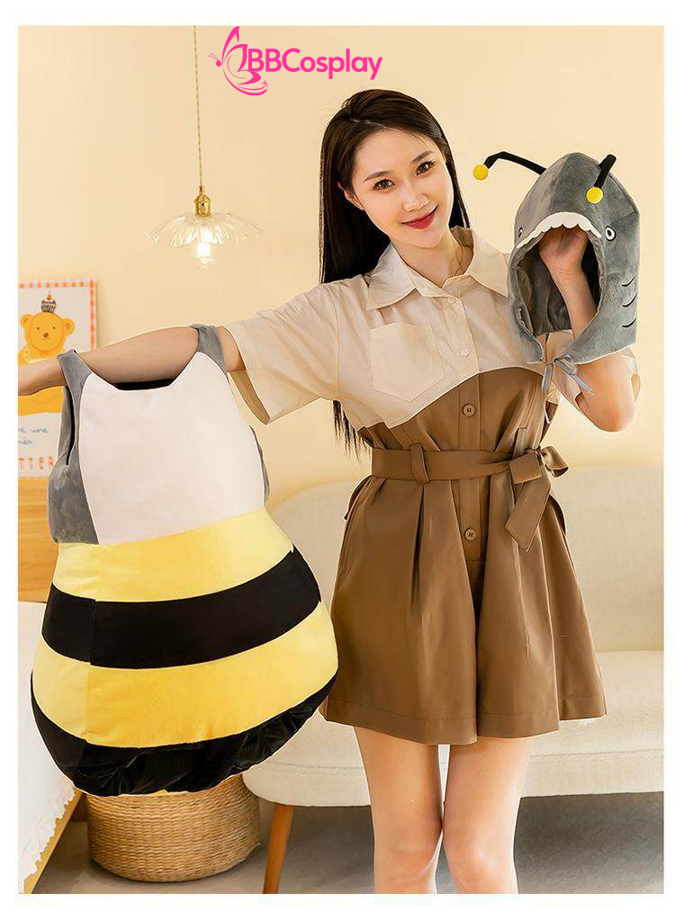 Trang Phục Mascot Con Ong Vàng Đầu Cá Mập