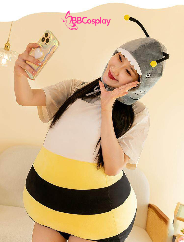 Trang Phục Mascot Con Ong Vàng Đầu Cá Mập