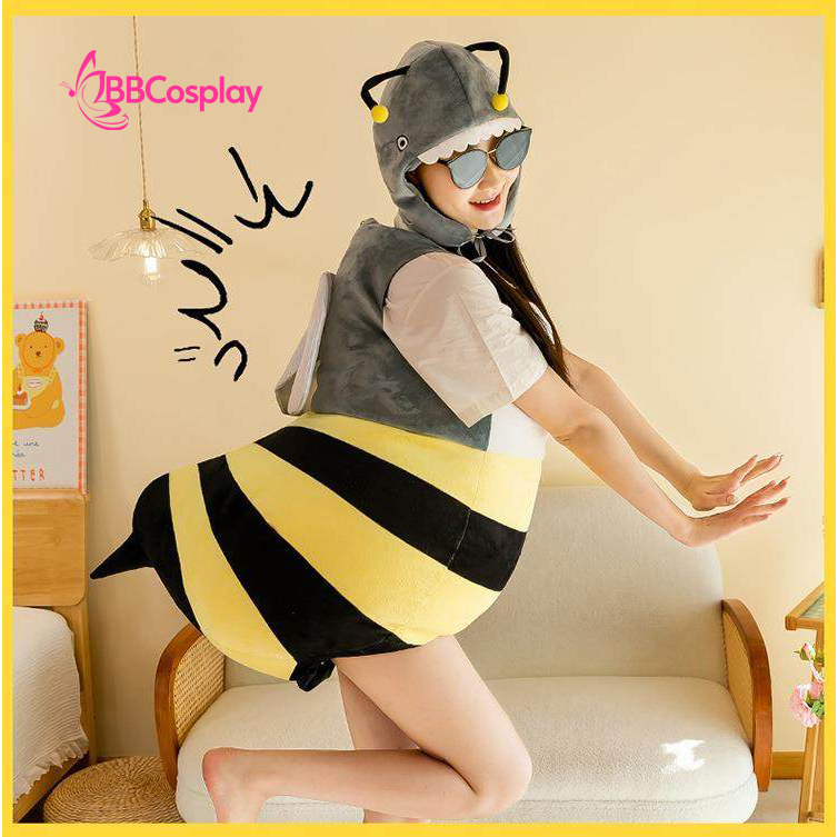 Trang Phục Mascot Con Ong Vàng Đầu Cá Mập
