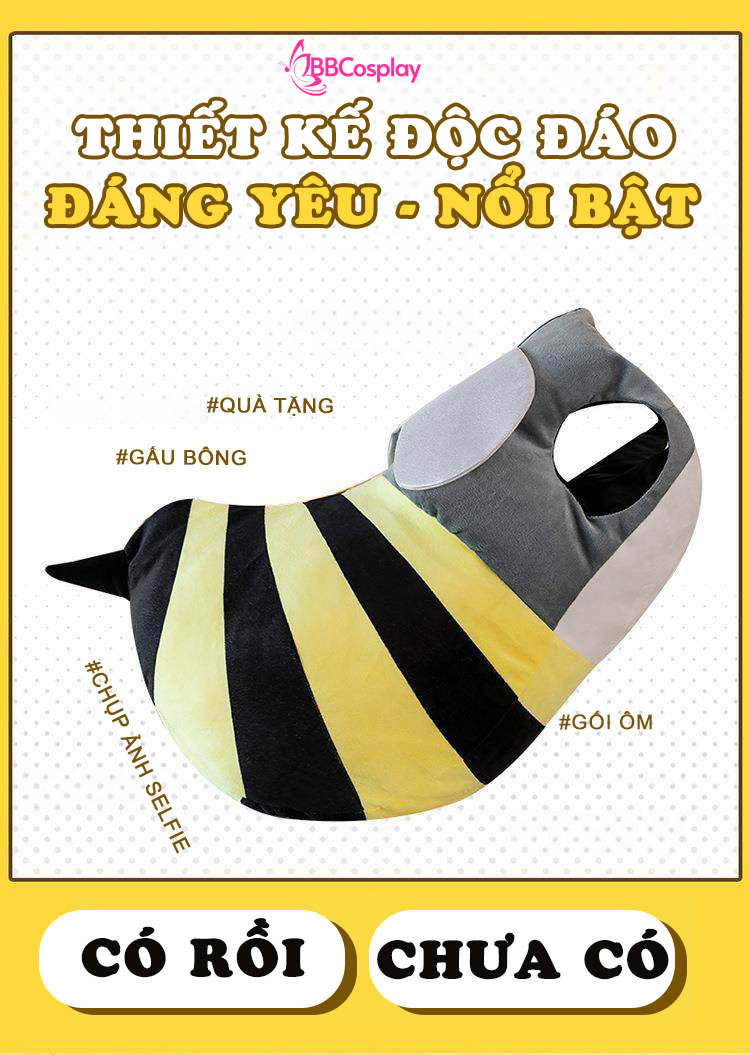 Trang Phục Mascot Con Ong Vàng Đầu Cá Mập
