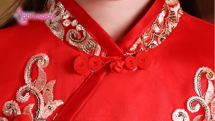 Hỉ Phục Trẻ Em Đỏ Lót Nhung Size 150