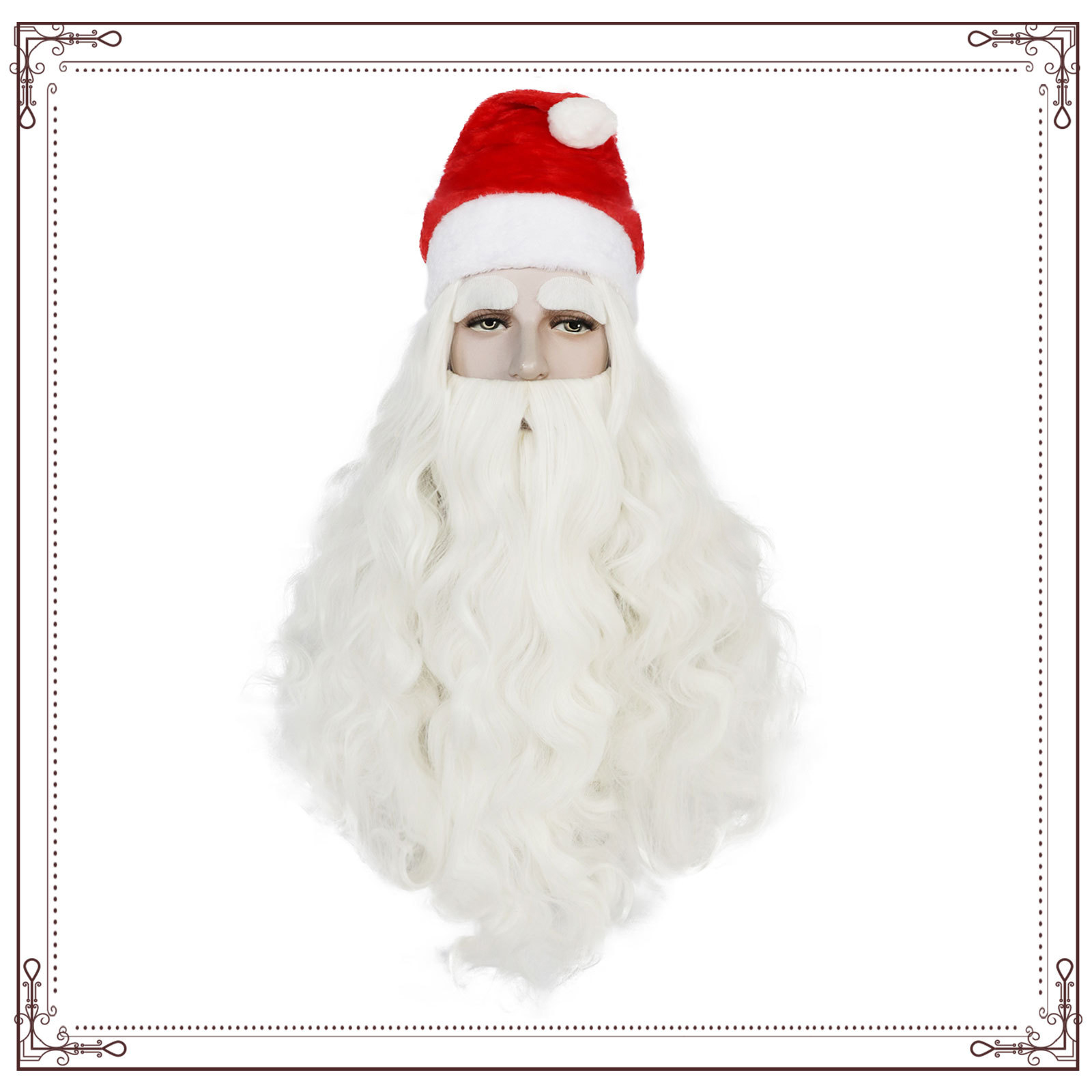 Combo Râu Tóc Trắng Ông Già Noel Mẫu Đẹp Tặng Kèm Nón Noel