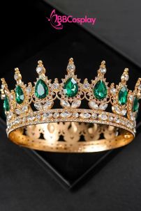 Vương Miện Tròn Vàng Đá Xanh Lá