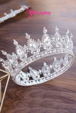 Vương Miện Tròn Bạc Đá Trắng