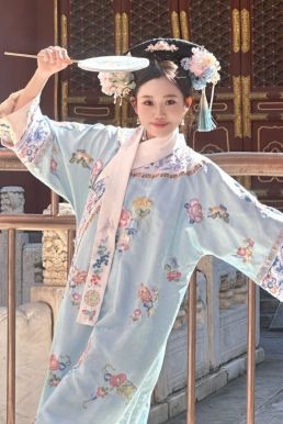 Trang Phục Mãn Thanh Tone Màu Pastel  - Màu Xanh Dương Nhạt