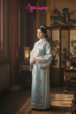 Trang Phục Mãn Thanh Tone Màu Pastel  - Màu Xanh Dương Nhạt