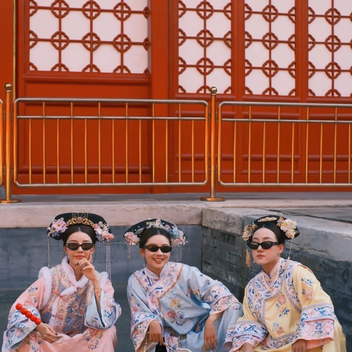 Trang Phục Mãn Thanh Tone Màu Pastel  - Màu Xanh Dương Nhạt