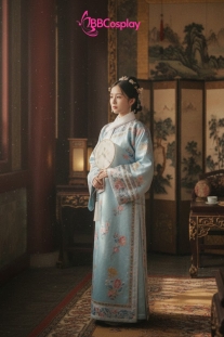 Trang Phục Mãn Thanh Tone Màu Pastel  - Màu Xanh Dương Nhạt