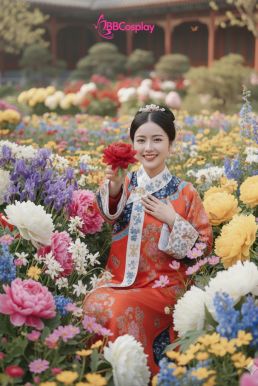 Trang Phục Mãn Thanh Tone Màu Pastel  - Màu Đỏ