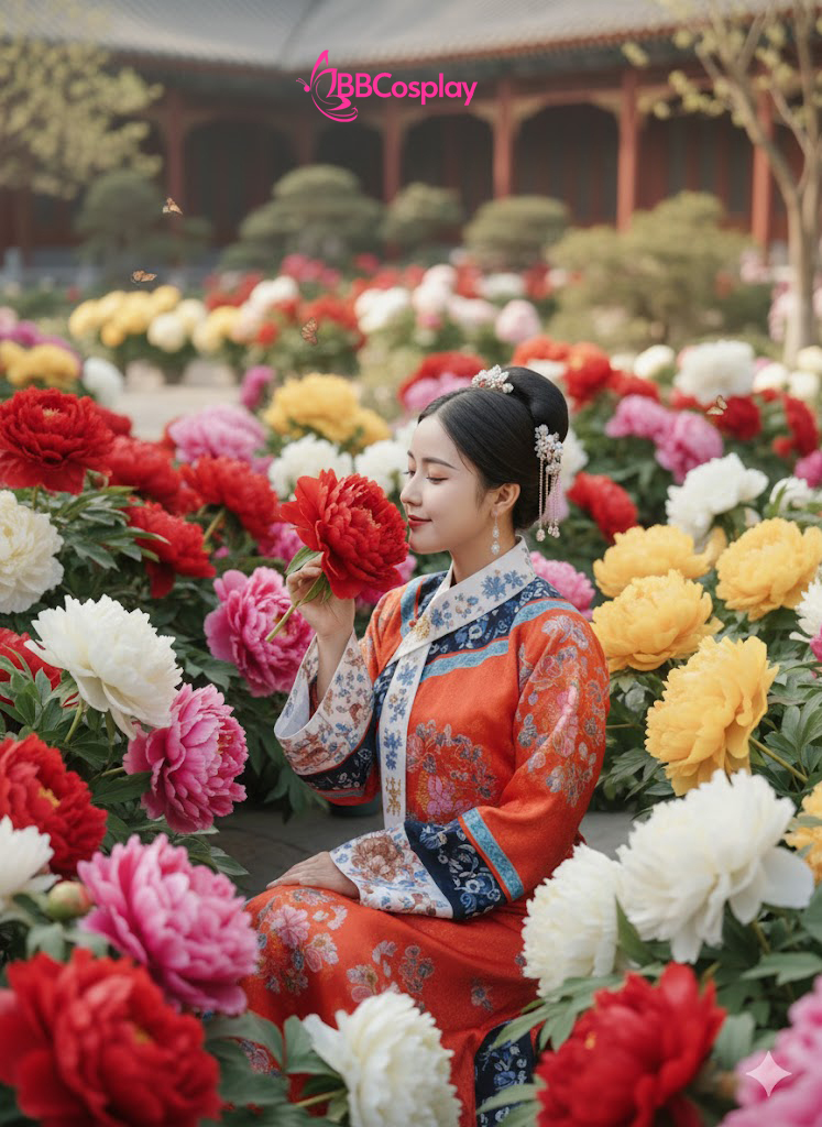 Trang Phục Mãn Thanh Tone Màu Pastel  - Màu Đỏ