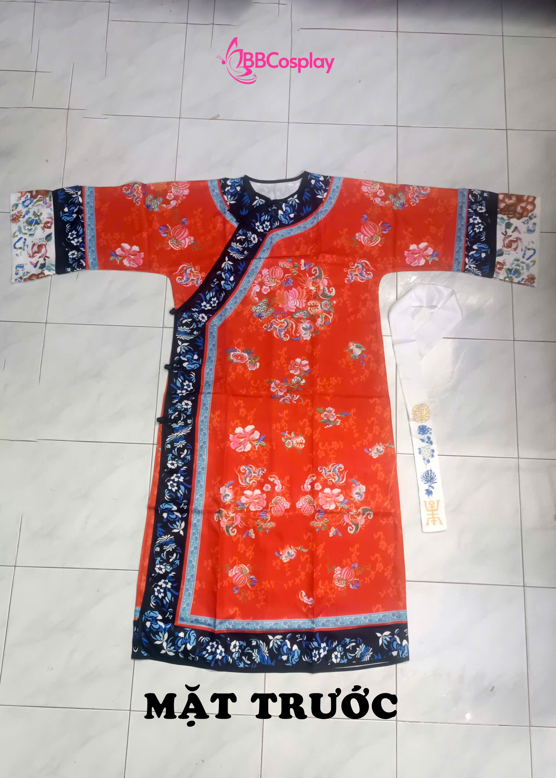 Trang Phục Mãn Thanh Tone Màu Pastel  - Màu Đỏ