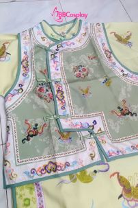 Đồ Mãn Thanh Tone Màu Pastel  - Áo Xanh Khoác Xanh Lá