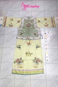 Đồ Mãn Thanh Tone Màu Pastel  - Áo Xanh Khoác Xanh Lá