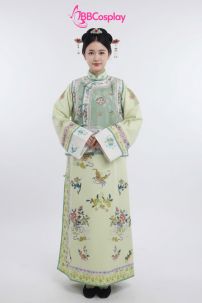 Đồ Mãn Thanh Tone Màu Pastel  - Áo Xanh Khoác Xanh Lá