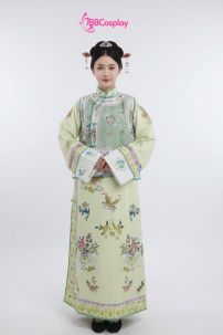 Đồ Mãn Thanh Tone Màu Pastel  - Áo Xanh Khoác Xanh Lá