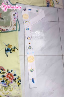 Trang Phục Mãn Thanh Tone Màu Pastel  - Áo Xanh Khoác Xanh Lá