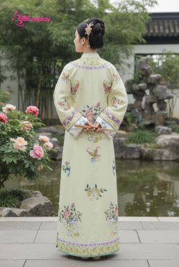 Trang Phục Mãn Thanh Tone Màu Pastel  - Áo Xanh Khoác Xanh Lá