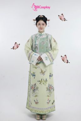 Trang Phục Mãn Thanh Tone Màu Pastel  - Áo Xanh Khoác Xanh Lá