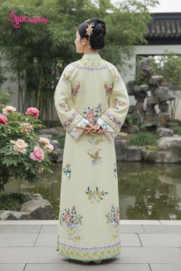 Trang Phục Mãn Thanh Tone Màu Pastel  - Áo Xanh Khoác Xanh Lá