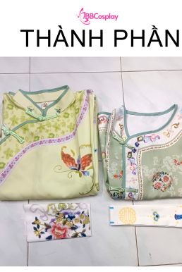 Trang Phục Mãn Thanh Tone Màu Pastel  - Áo Xanh Khoác Xanh Lá