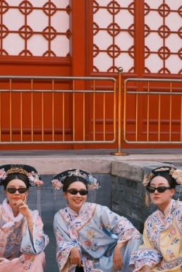 Trang Phục Mãn Thanh Tone Màu Pastel  - Áo Hồng Khoác Hồng