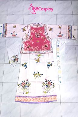 Trang Phục Mãn Thanh Tone Màu Pastel  - Áo Hồng Khoác Hồng