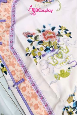 Trang Phục Mãn Thanh Tone Màu Pastel  - Áo Hồng Khoác Hồng