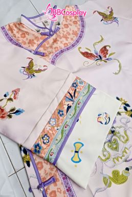 Trang Phục Mãn Thanh Tone Màu Pastel  - Áo Hồng Khoác Hồng