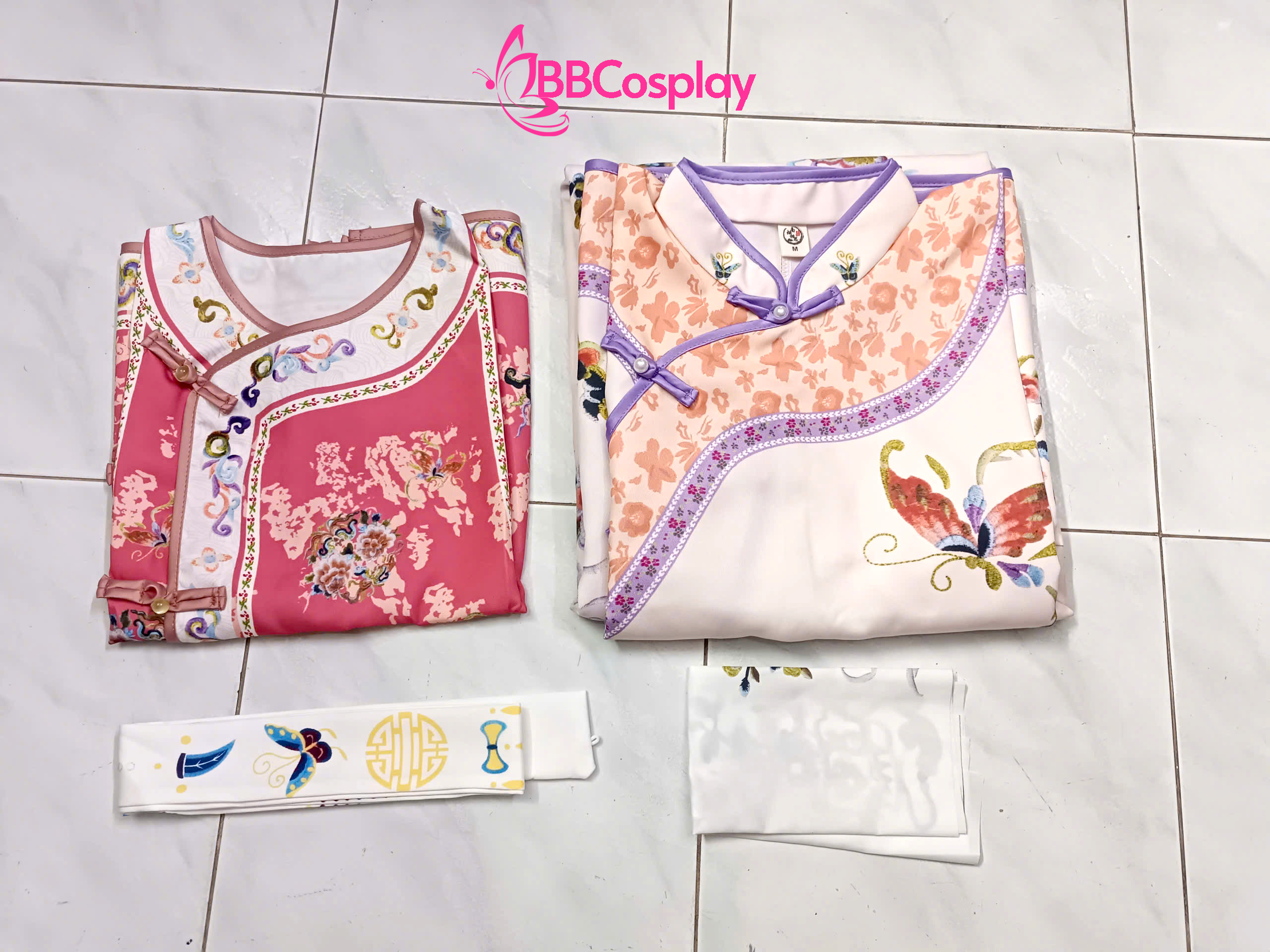 Trang Phục Mãn Thanh Tone Màu Pastel  - Áo Hồng Khoác Hồng