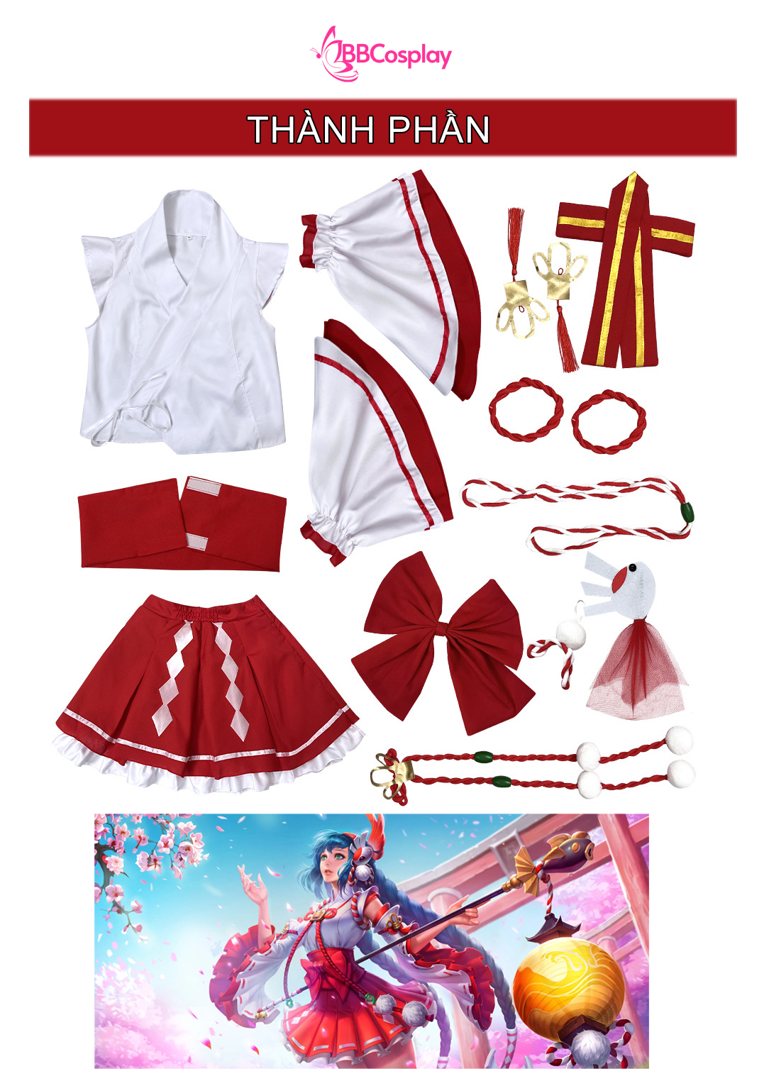 Trang Phục Cosplay Đại Kiều (Da Qiao) - Vương Giả Vinh Diệu (Honor Of Kings)