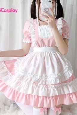 Đồ Nàng Hầu Maid Hồng Trắng
