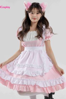 Đồ Nàng Hầu Maid Hồng Trắng