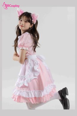 Đồ Nàng Hầu Maid Hồng Trắng